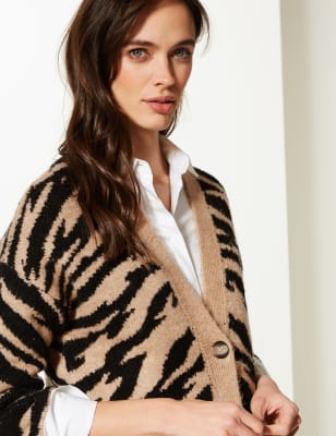 Leopard print cardigan 2025 marks and spencer