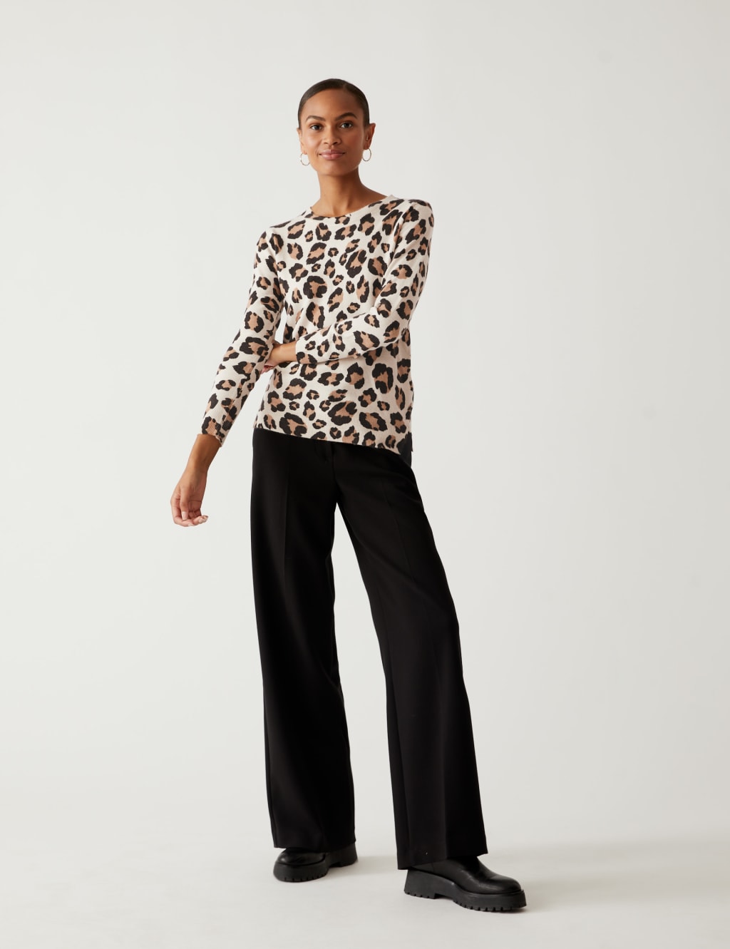 Leopard print jumper store marks and spencer