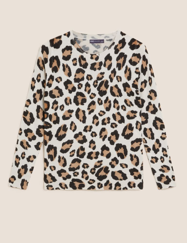 Animal Print Crew Neck Jumper