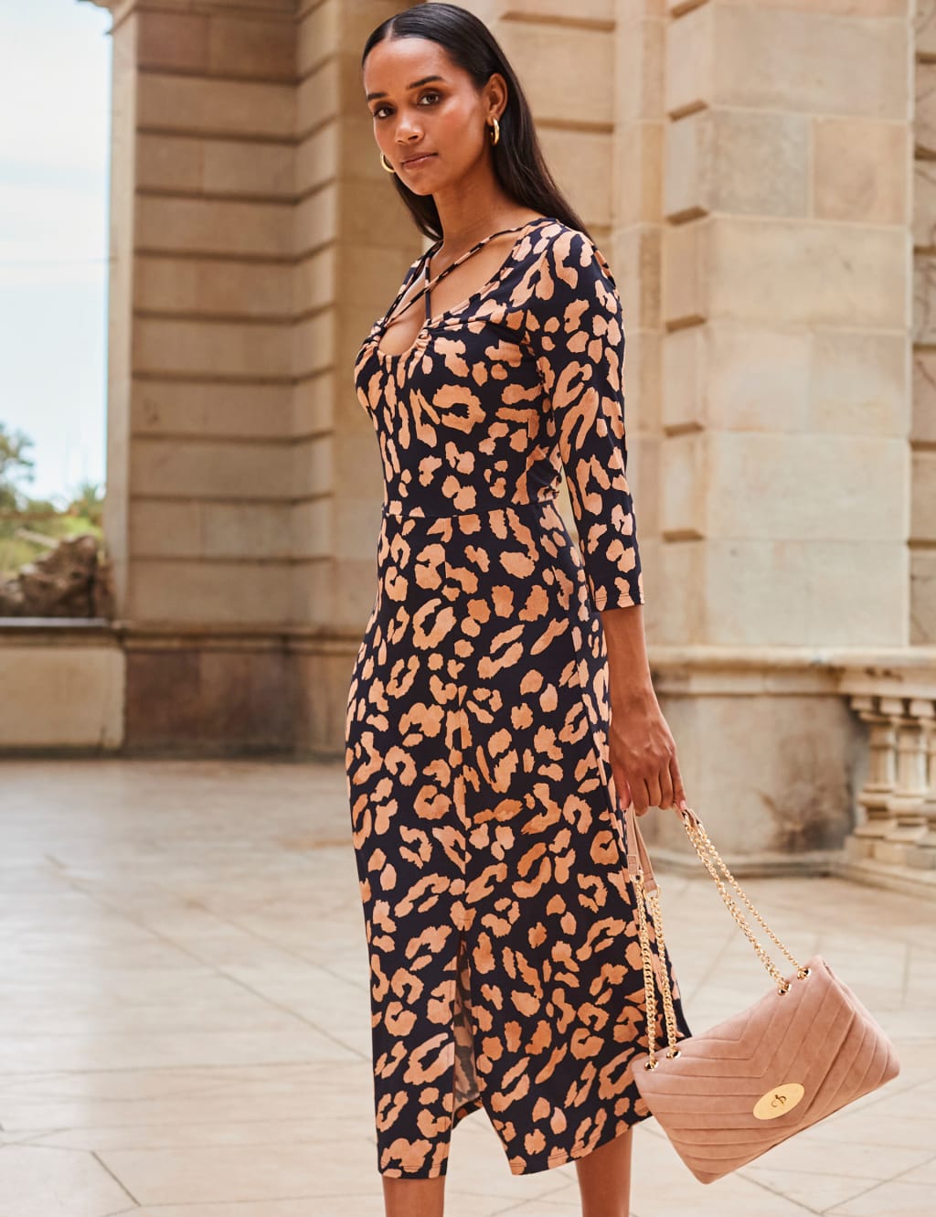 Oasis leopard skater dress hotsell