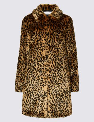 Animal Print Faux Fur Coat | Per Una | M&S