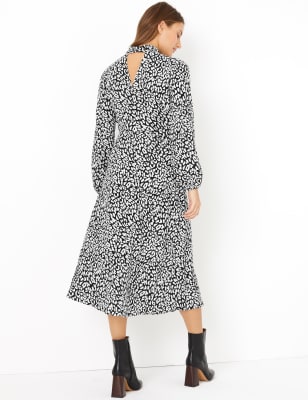 marks and spencer leopard print dress