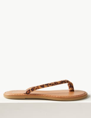 animal print flip flops womens