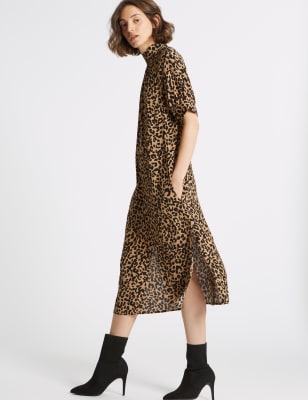 red leopard print dress marks and spencer