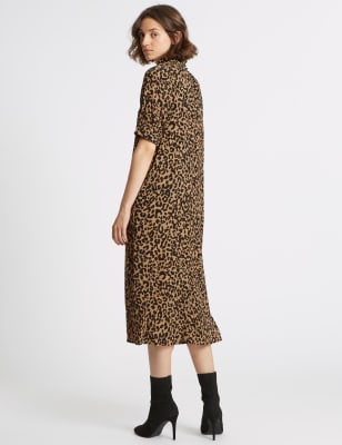 animal print midi dress marks and spencer