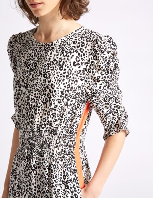 red leopard print dress marks and spencer