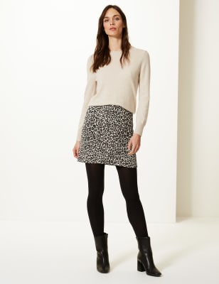 Animal print 2025 a-line mini skirt