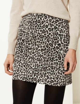 Animal print skirt clearance m&s