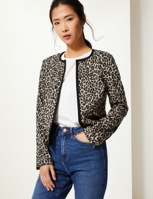 marks and spencer animal print jacket