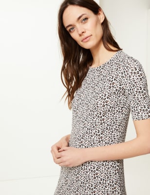 jersey animal print dress