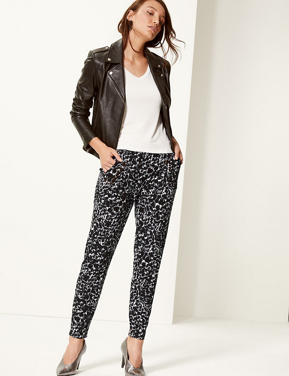 Animal Print Jersey Trousers | M&S Collection | M&S