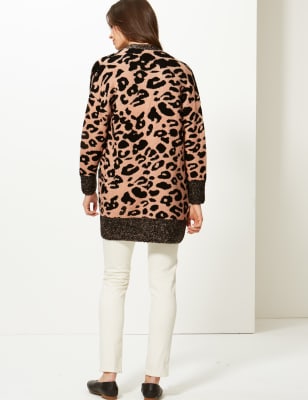 Grey toned marbled leopard cardigan – Scott Fraser Collection