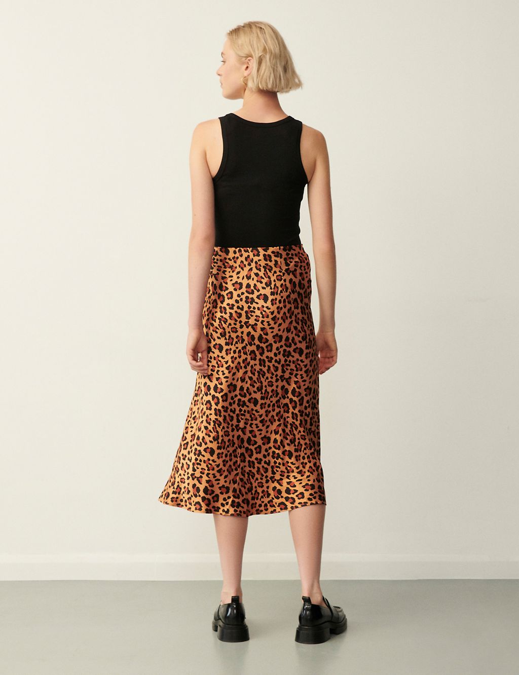 Animal Print Midi Slip Skirt 2 of 5