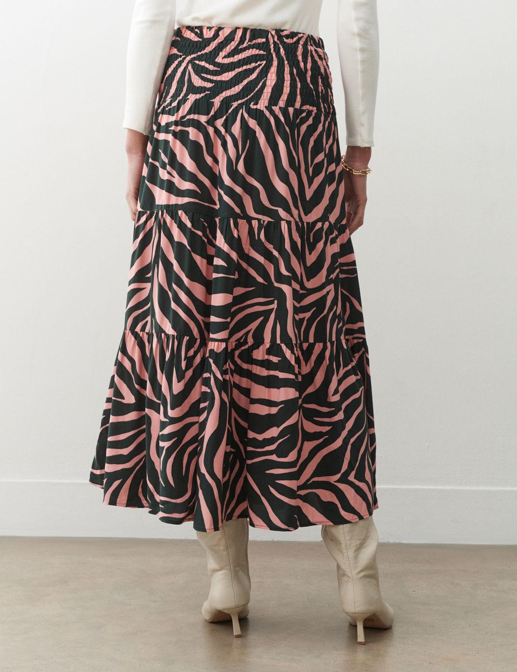 Animal Print Midi Tiered Skirt | Finery London | M&S
