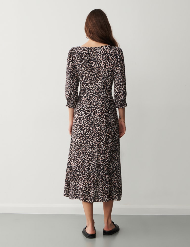 Animal print midi dress marks and spencer shop