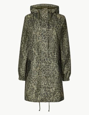 Animal print shop rain mac