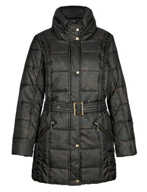 Animal Print Padded Belted Parka with Stormwear™ Image 2 of 5