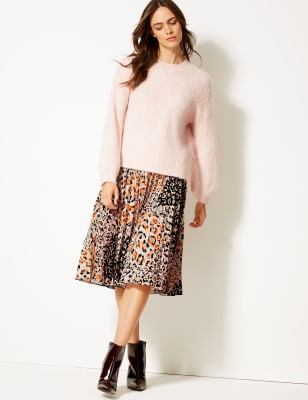 leopard print skirt m&s