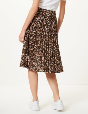 Animal print clearance midi skirt quilt