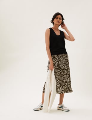 Animal print skirt m&s hotsell