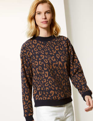 Womens animal hot sale print sweatshirts