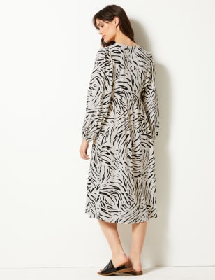 Animal Print Relaxed Midi Dress | M☀S ...