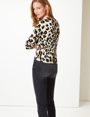 Leopard print cardigan marks and clearance spencer