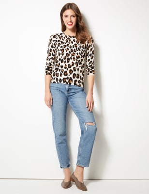 M&s leopard store print jumper