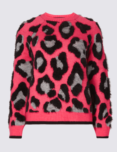 Animal Print Round Neck Jumper 2 of 4