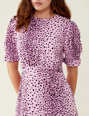 Animal Print Round Neck Midi Smock Dress | Finery London | M&S