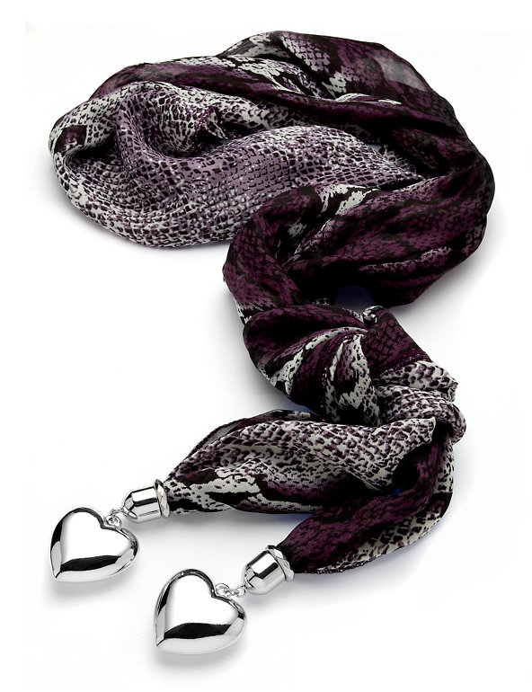 Animal Print Scarf Necklace Image 1 of 1