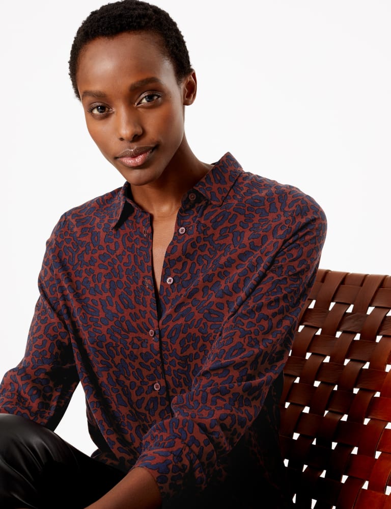 Animal Print Shirt M&S Collection M&S