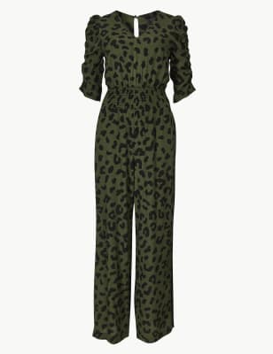 marks and spencer green jumpsuit