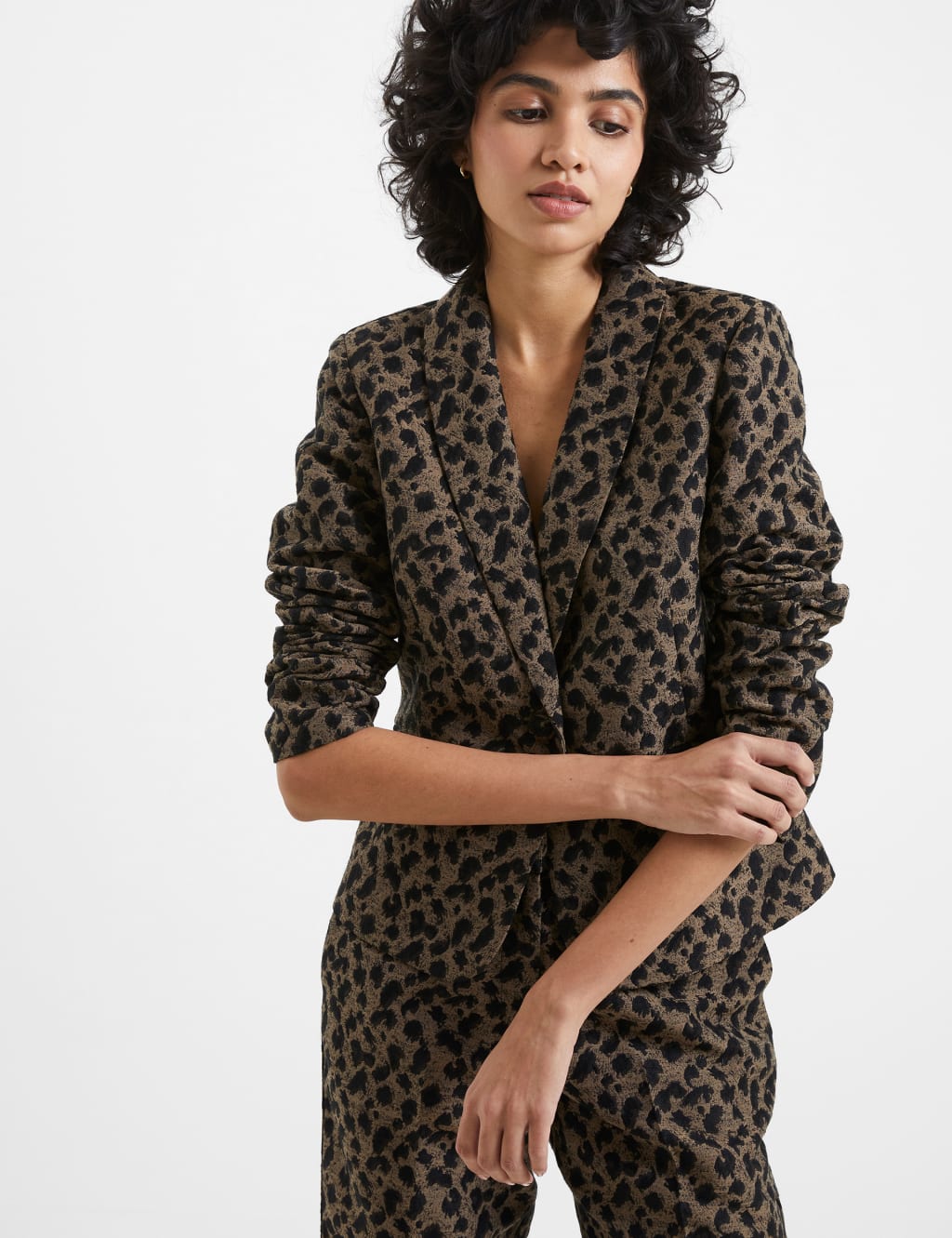 Leopard print womens hot sale blazer