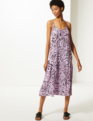 M&s animal store print midi dress