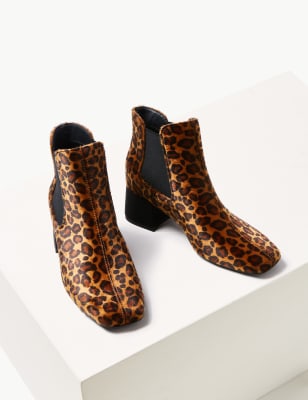 marks and spencer leopard boots