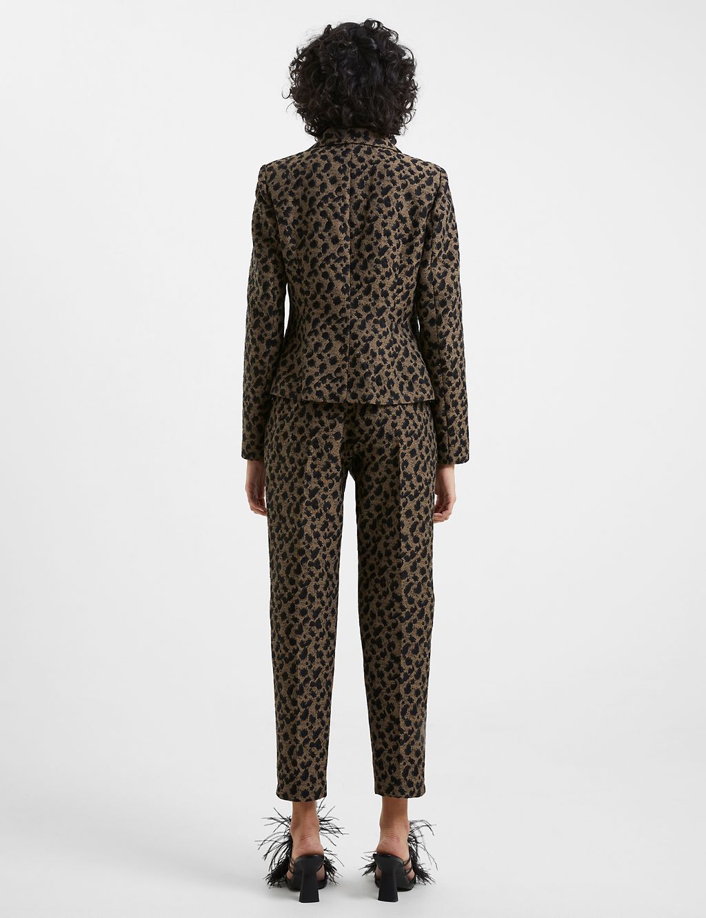 Animal Print Tapered Cropped Trousers 2 of 4