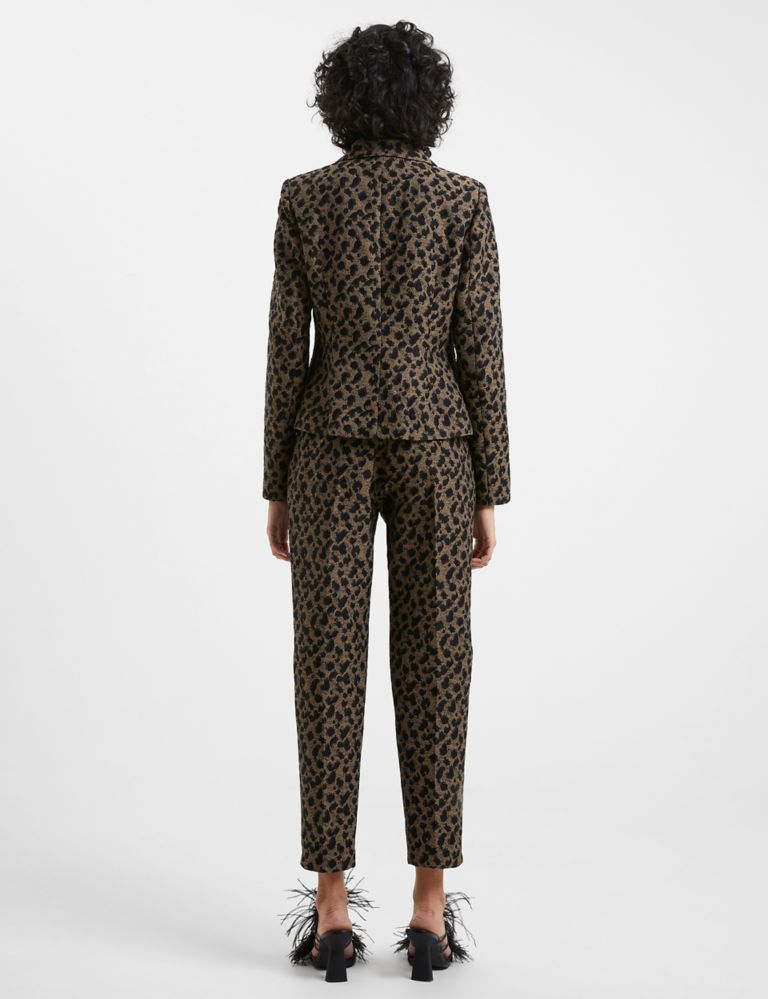 Animal Print Tapered Cropped Trousers 3 of 4