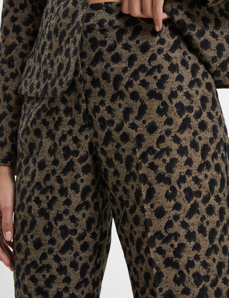 Animal Print Tapered Cropped Trousers 4 of 4