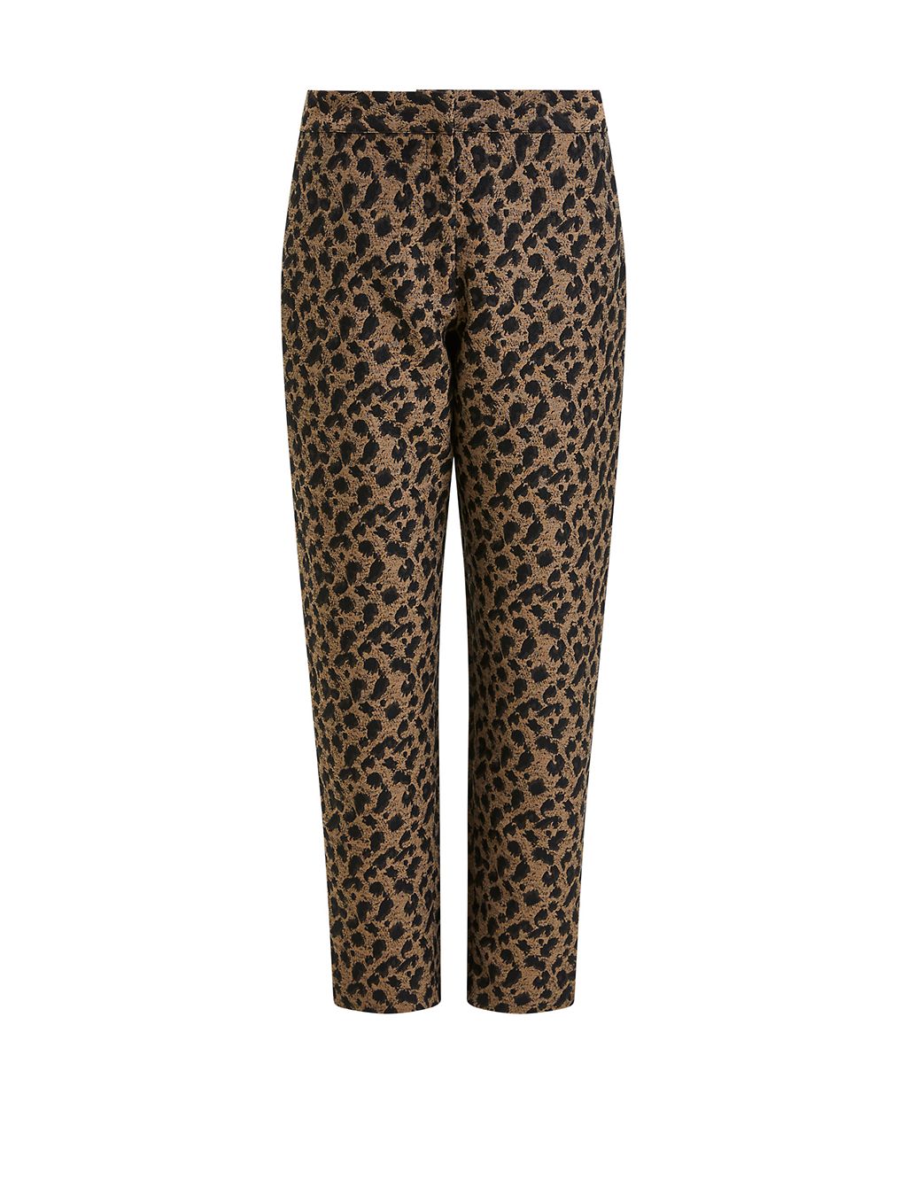 Animal Print Tapered Cropped Trousers 1 of 4