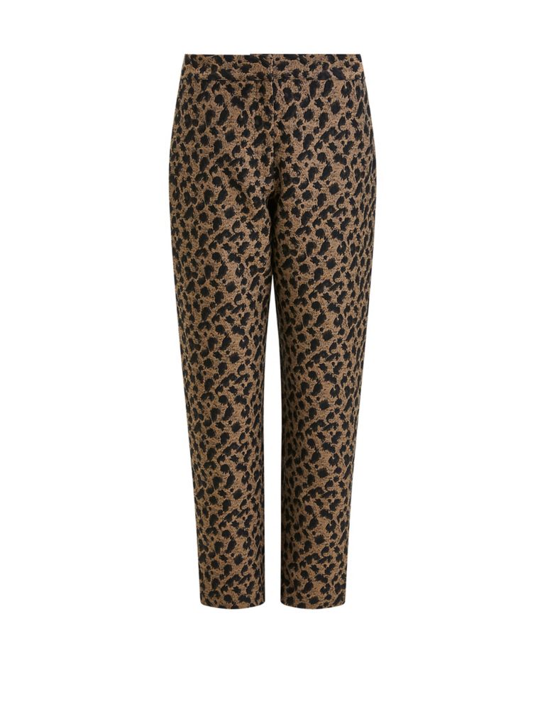 Animal Print Tapered Cropped Trousers 2 of 4