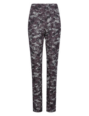 Animal Print Tapered Leg Trousers Image 2 of 5