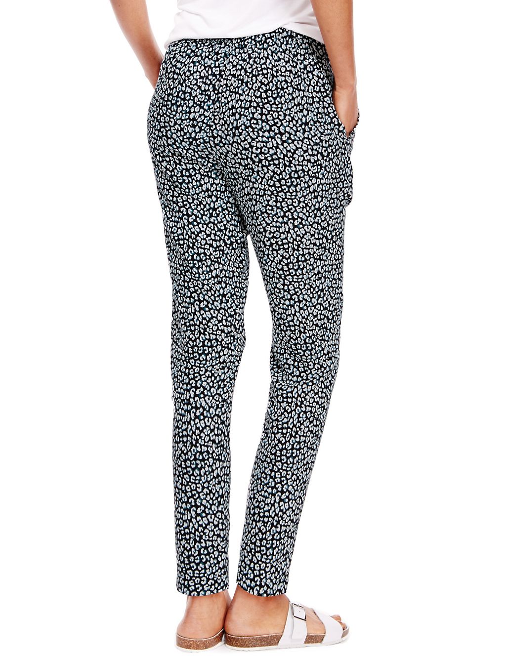 Animal Print Tapered Leg Trousers 4 of 4