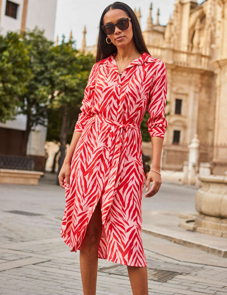 Pink leopard print dress m&s shop