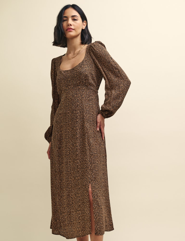 Leopard print tie dress discount