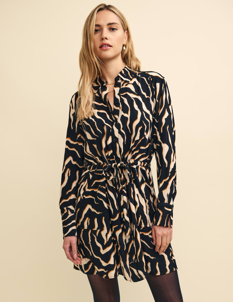 Leopard print tie dress deals