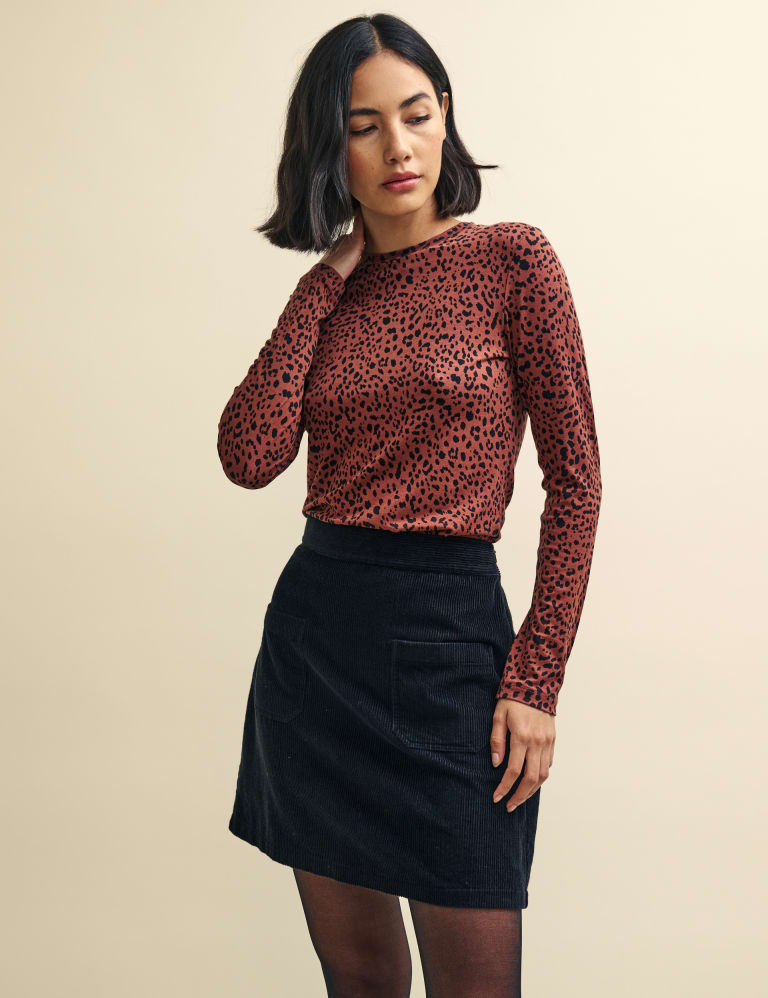 Leopard print long pencil skirt hot sale