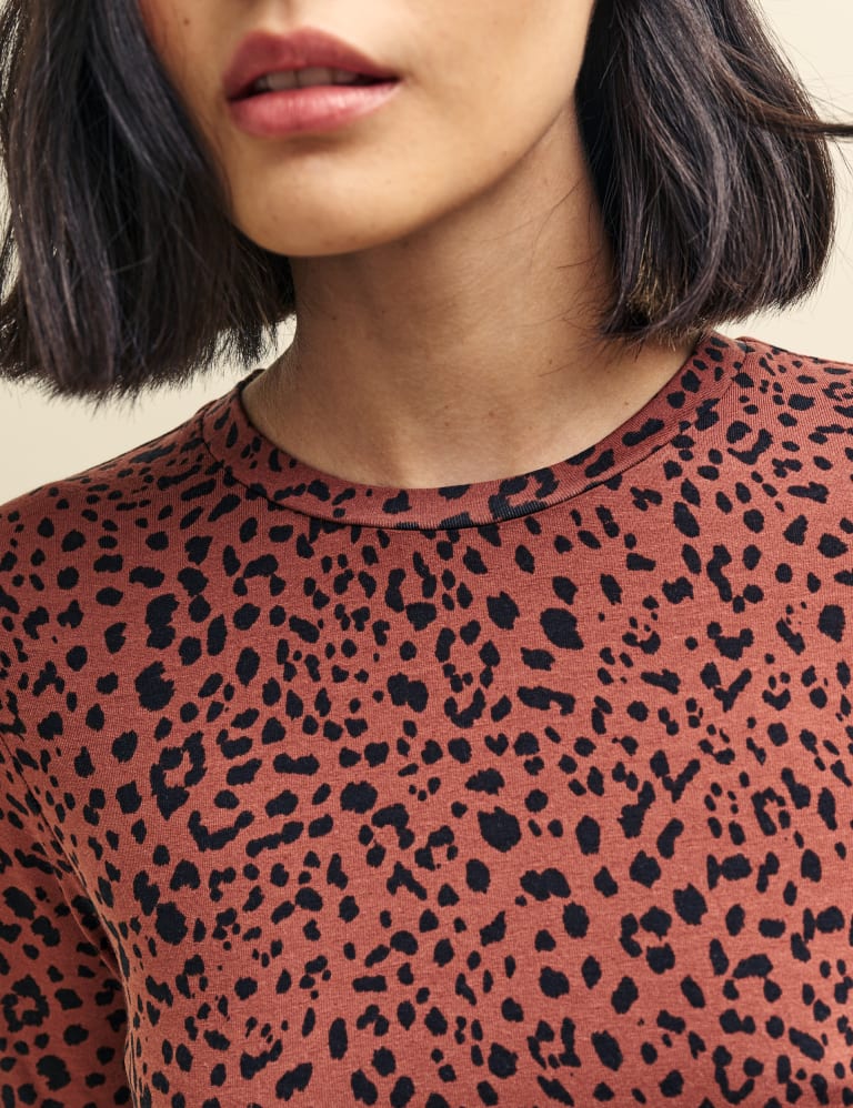 Leopard print hot sale top red