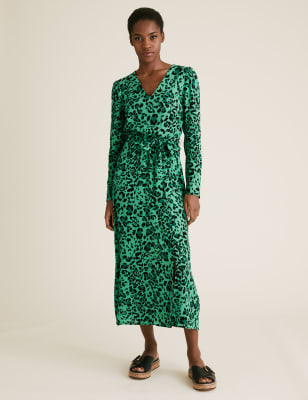 Animal print hotsell dress green