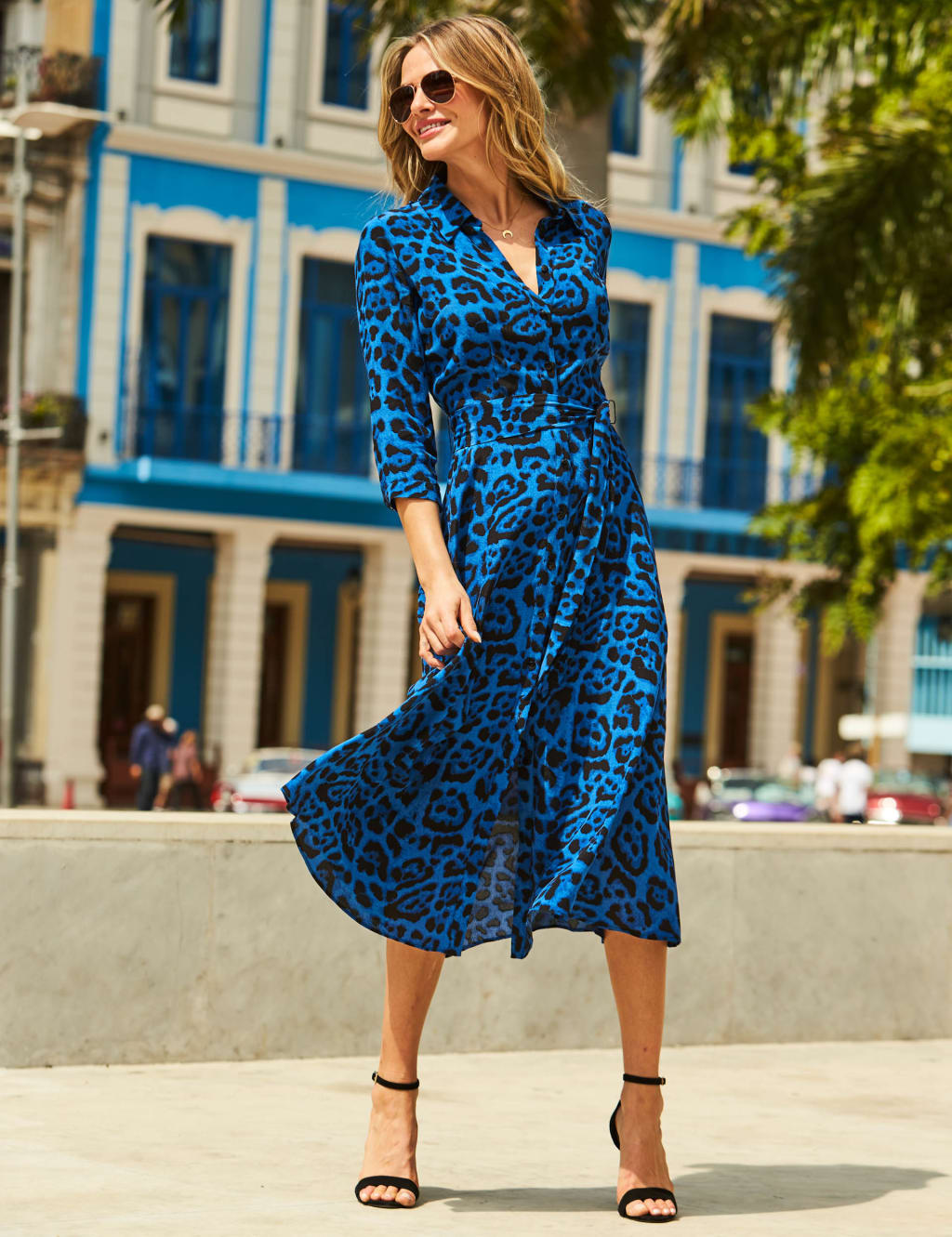 Leopard midi shirt dress new arrivals